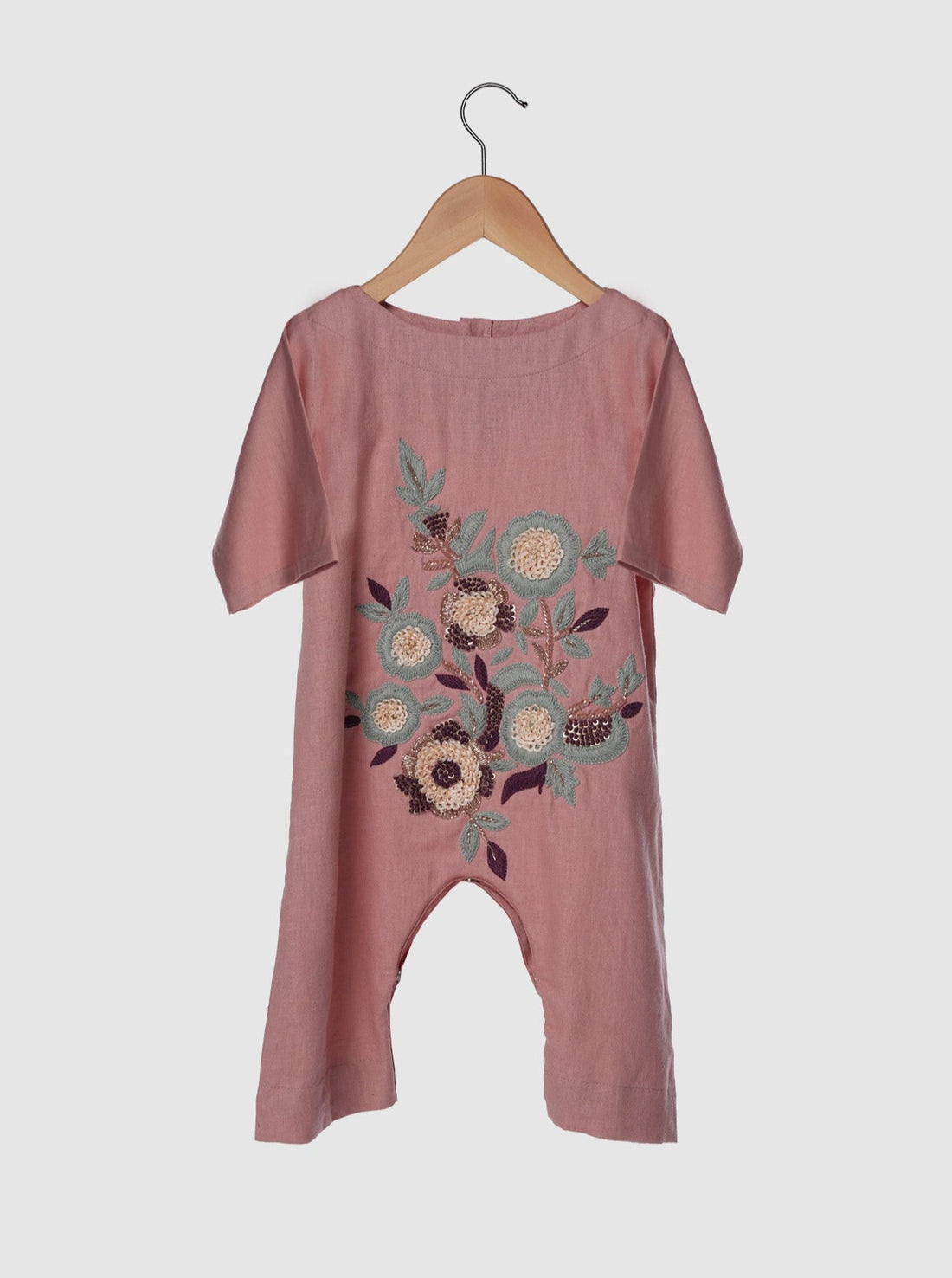 Luxe Kaftan Floral Onesie - Blushing